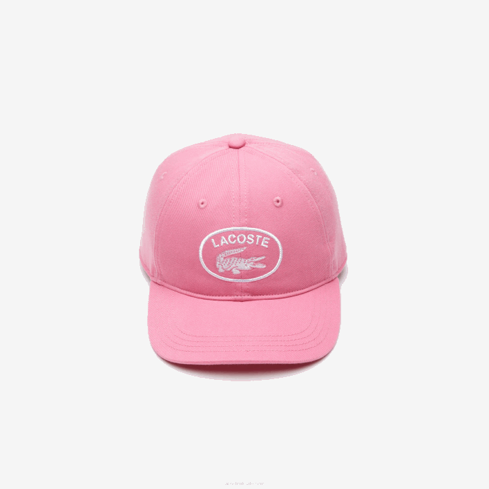 Lacoste Contrast Eyelets Adjustable Cap 646T2169 Pink 2R3 Kids