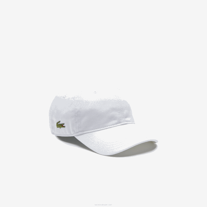 Lacoste Solid Gabardine Cap 646T2277 White 001 Kids