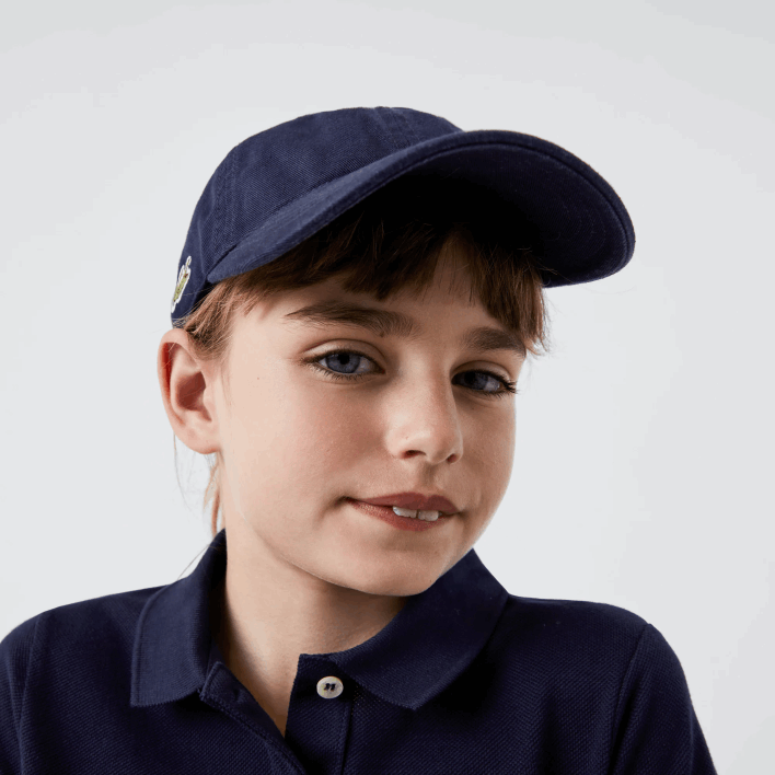 Lacoste Solid Gabardine Cap 646T2278 Navy Blue 166 Kids