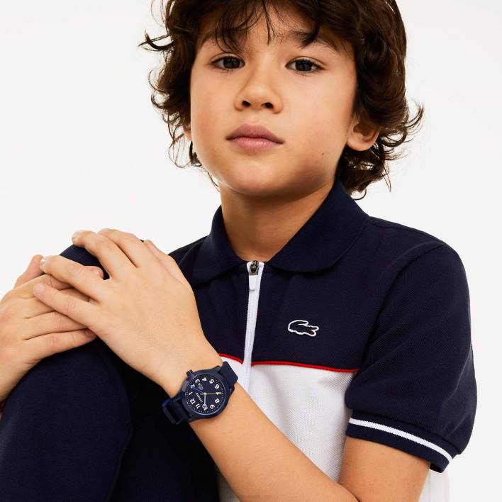 Lacoste L.12.12 Blue Silicone Strap Watch 646T3279 Blue 000 Kids