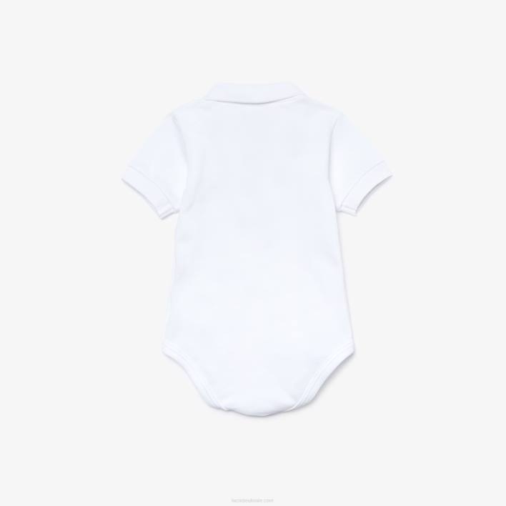 Lacoste Baby Organic Cotton Pique Onesie Box Set 646T2988 White 001 Kids