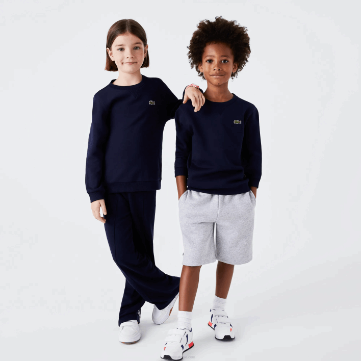 Lacoste Cotton Fleece Sweatshirt 646T2973 Navy Blue 166 Kids