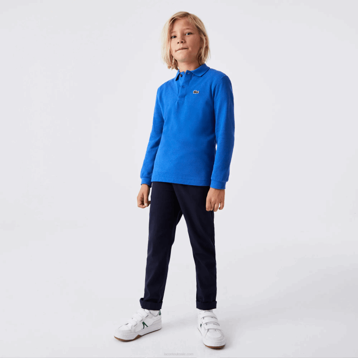 Lacoste Regular Fit Petit Pique Polo 646T2943 Blue K1Q Kids