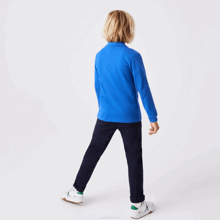 Lacoste Regular Fit Petit Pique Polo 646T2943 Blue K1Q Kids