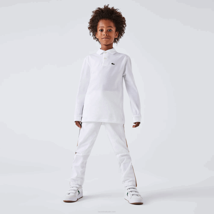 Lacoste Regular Fit Petit Pique Polo 646T2944 White 001 Kids