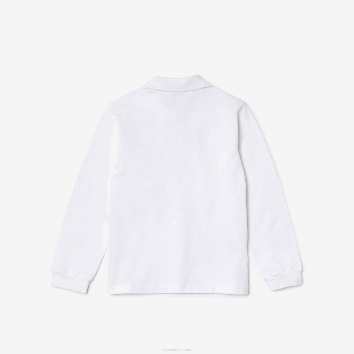 Lacoste Regular Fit Petit Pique Polo 646T2944 White 001 Kids
