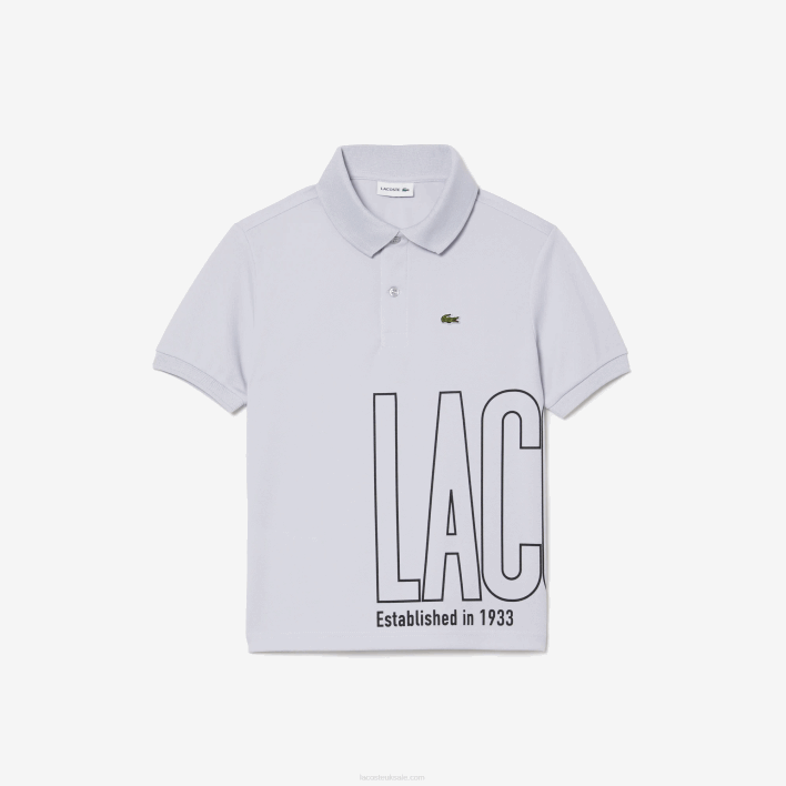Lacoste Ultra-Dry Pique Polo 646T2947 Light Grey ACZ Boys
