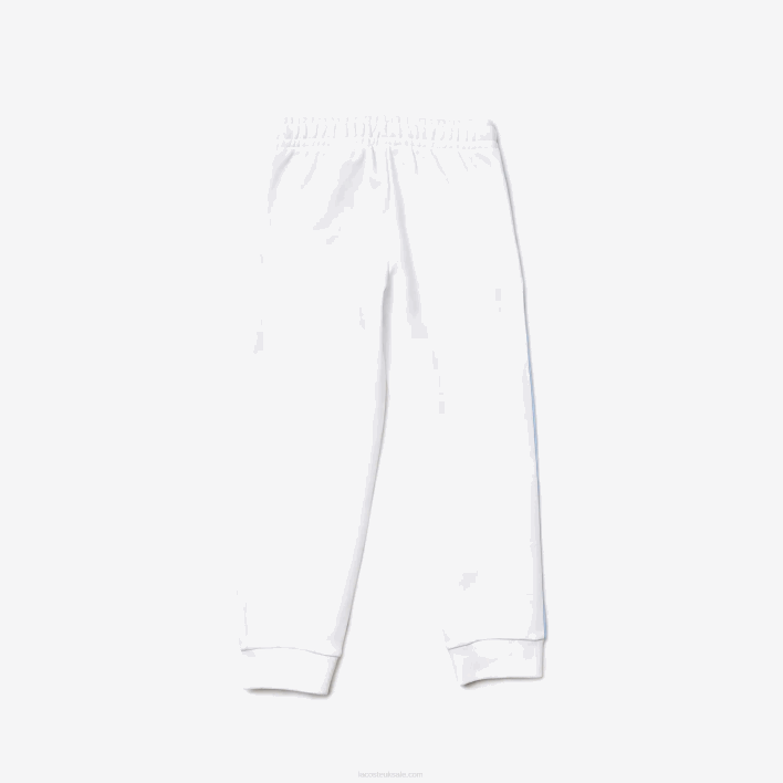 Lacoste Branding Cotton Fleece Jogging Pants 646T3246 White SBH Boys