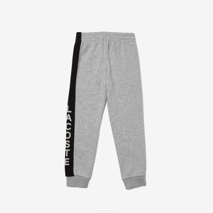 Lacoste Cotton Fleece Blend Jogging Pants 646T3242 Grey Chine Black JZ9 Boys