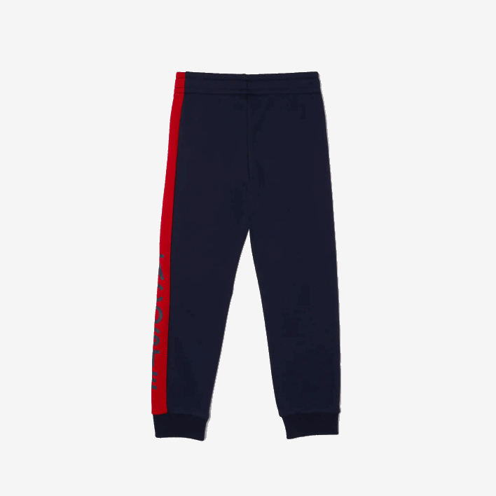 Lacoste Cotton Fleece Blend Jogging Pants 646T3243 Navy Blue Red K1H Boys