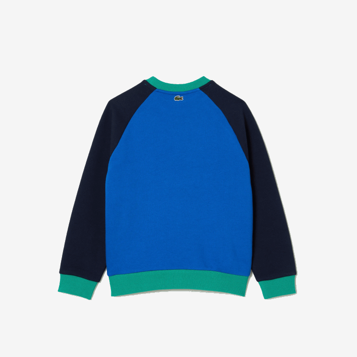 Lacoste Branded Color-Block Sweatshirt 646T3194 Navy Blue Green 7W2 Boys
