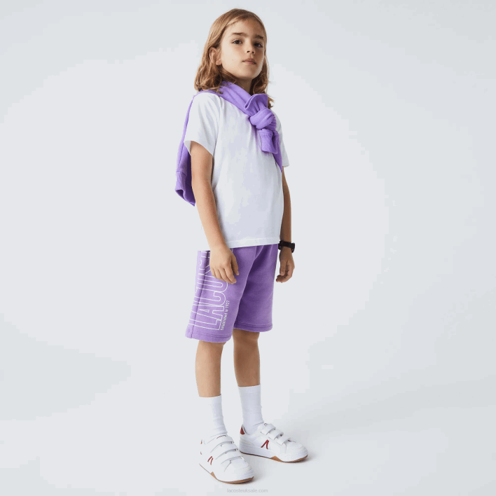 Lacoste Branded Organic Cotton Shorts 646T3276 Purple GFU Boys