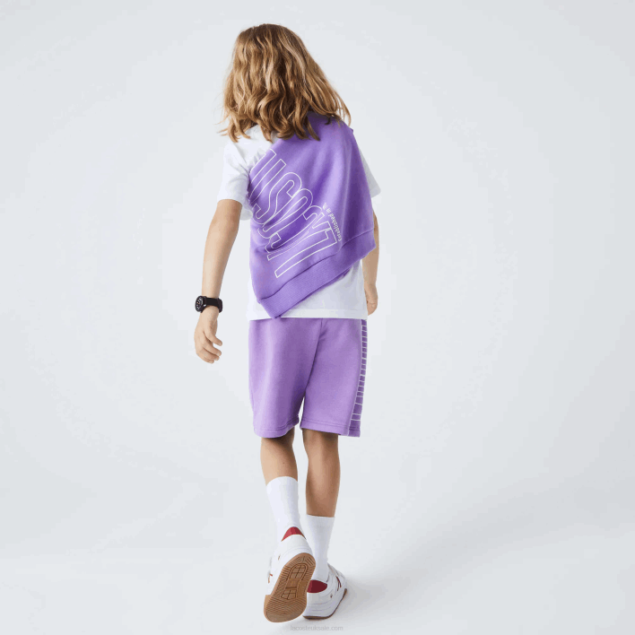 Lacoste Branded Organic Cotton Shorts 646T3276 Purple GFU Boys