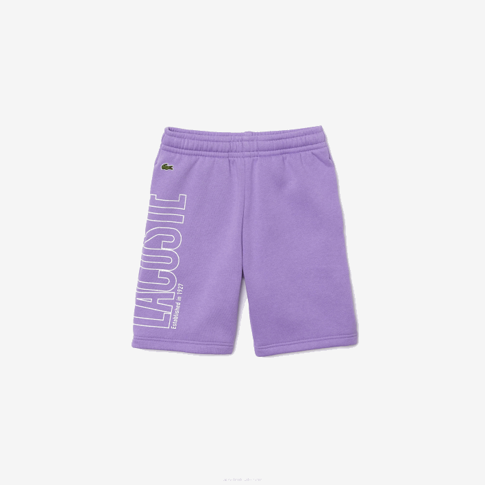 Lacoste Branded Organic Cotton Shorts 646T3276 Purple GFU Boys