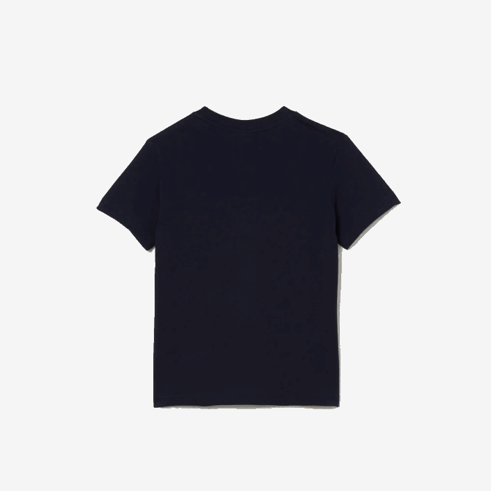 Lacoste Color-Block Cotton Jersey T-Shirt 646T3180 Navy Blue White Red LAW Boys