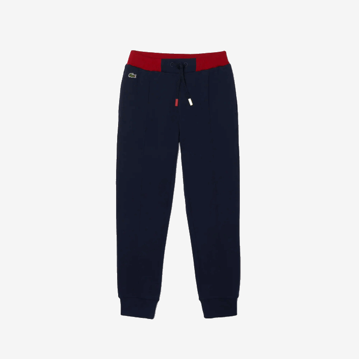 Lacoste Colored Waistband Fleece Jogging Pants 646T3266 Navy Blue 166 Kids