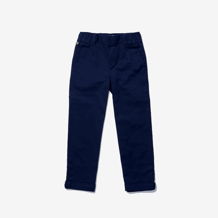 Lacoste Comfortable Lightweight Cotton Pants 646T3296 Navy Blue 166 Boys