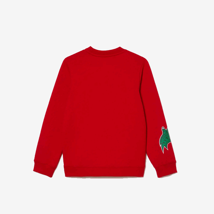 Lacoste Comic Print Organic Cotton Sweatshirt 646T3193 Red 240 Kids