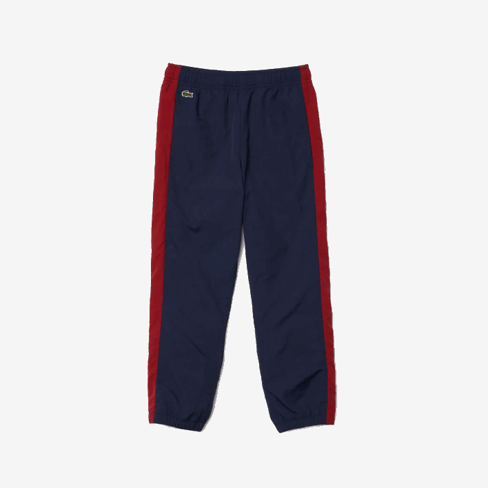 Lacoste Contrast Band Trackpants 646T3225 Navy Blue Bordeaux LUB Kids
