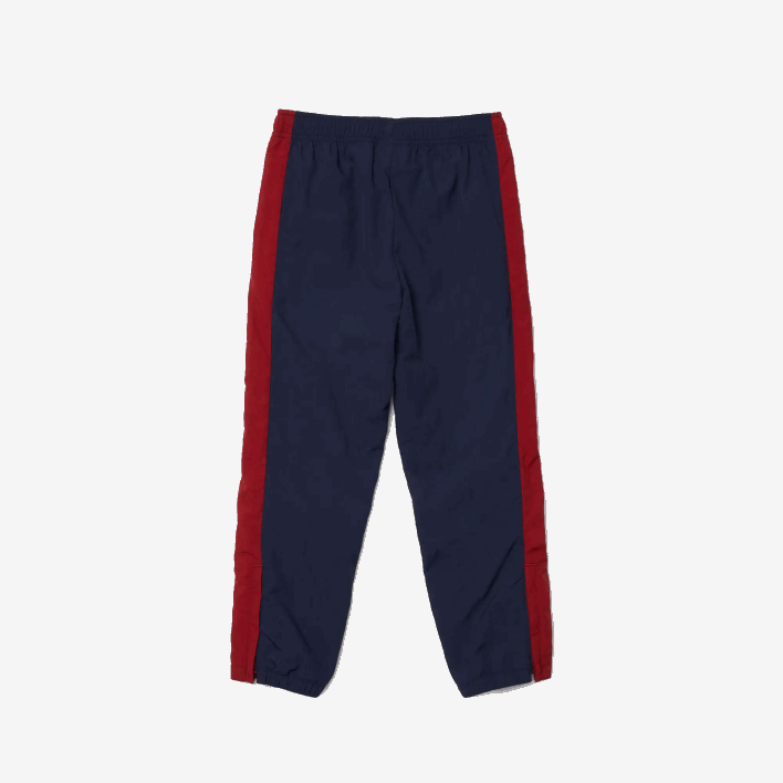 Lacoste Contrast Band Trackpants 646T3225 Navy Blue Bordeaux LUB Kids