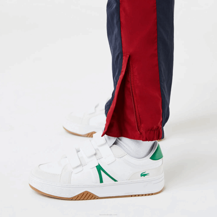 Lacoste Contrast Band Trackpants 646T3225 Navy Blue Bordeaux LUB Kids
