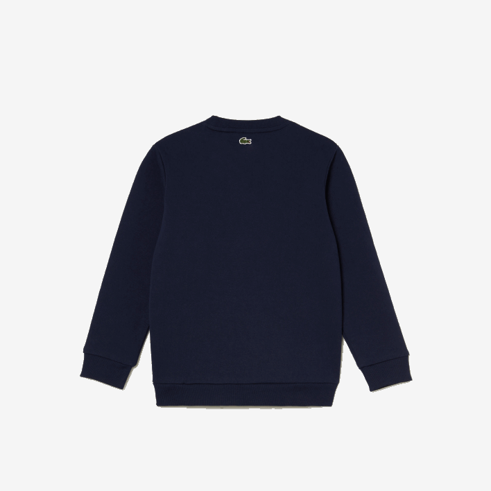 Lacoste Contrast Branded Colorblock Sweatshirt 646T3055 Navy Blue White 525 Kids