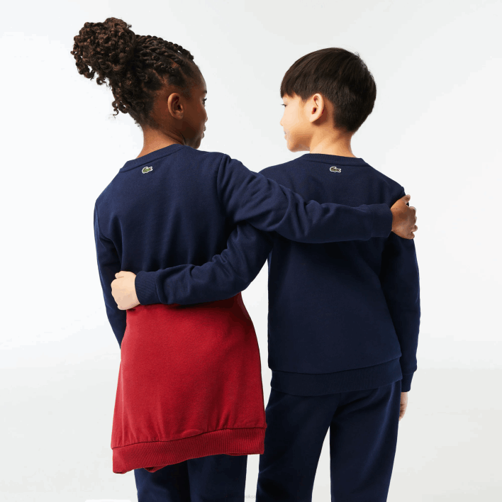 Lacoste Contrast Branded Colorblock Sweatshirt 646T3056 Navy Blue 166 Kids