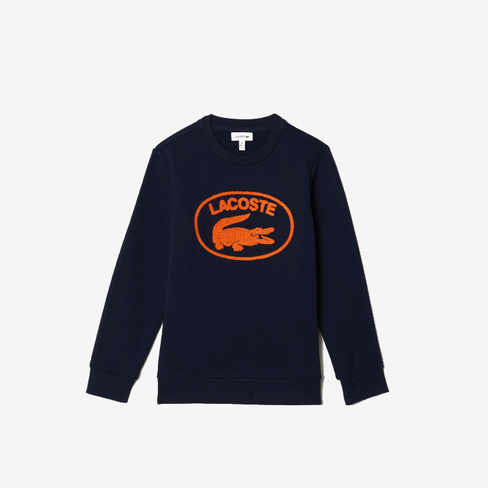 Lacoste Contrast Branded Colorblock Sweatshirt 646T3056 Navy Blue 166 Kids