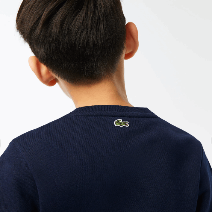 Lacoste Contrast Branded Colorblock Sweatshirt 646T3056 Navy Blue 166 Kids