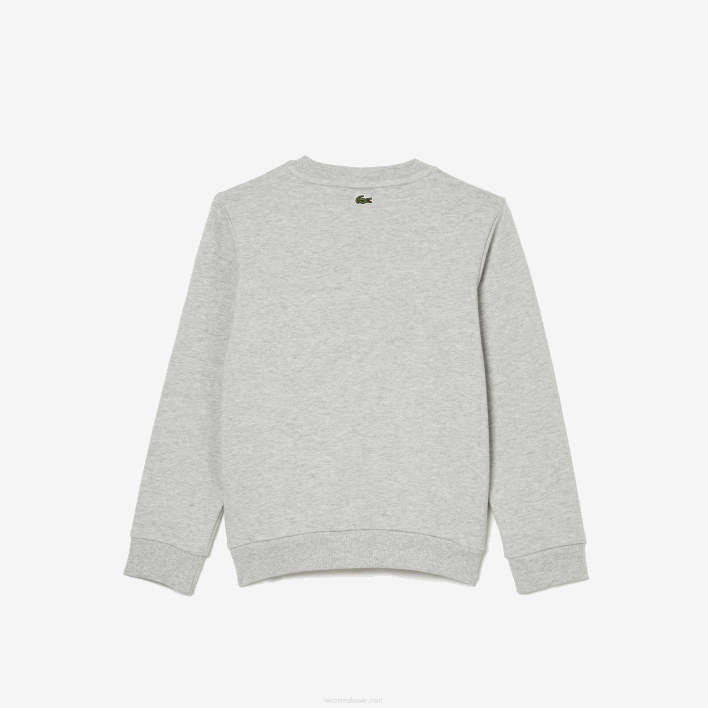 Lacoste Contrast Branded Colorblock Sweatshirt 646T3057 Grey Chine CCA Kids