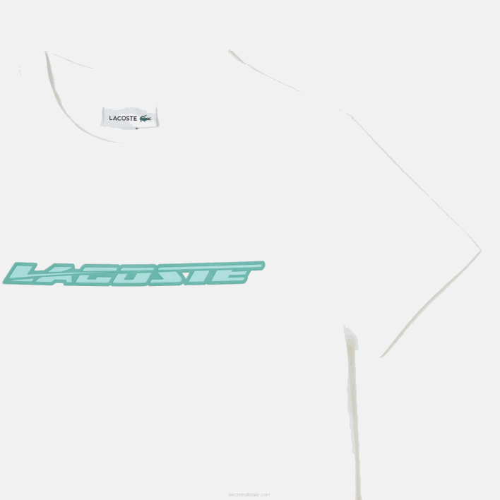 Lacoste Cotton Jersey T-Shirt with Contrast Marking 646T3014 White 001 Kids