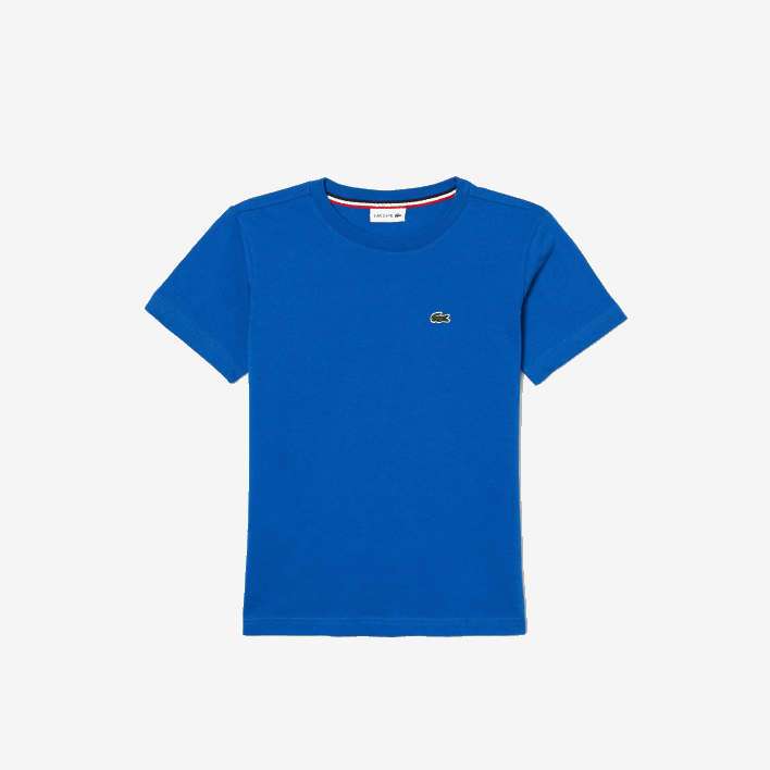 Lacoste Crew Neck Cotton Jersey T-Shirt 646T2995 Blue KXB Kids