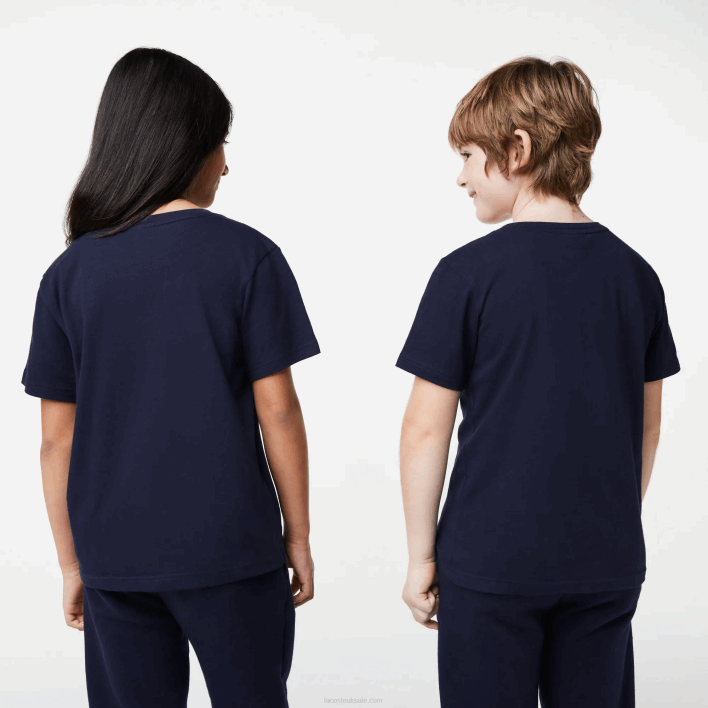 Lacoste Crew Neck Cotton Jersey T-Shirt 646T2998 Navy Blue 166 Kids