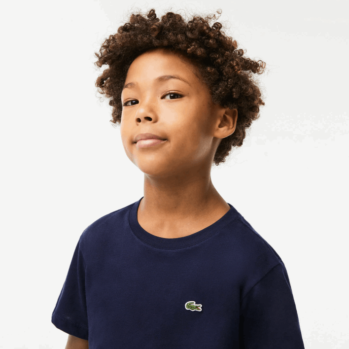 Lacoste Crew Neck Cotton Jersey T-Shirt 646T2998 Navy Blue 166 Kids