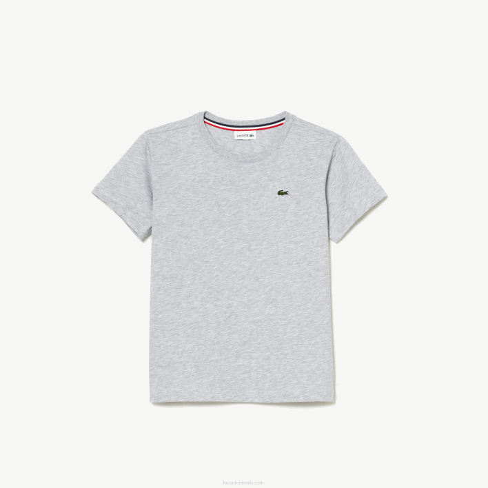 Lacoste Crew Neck Cotton Jersey T-Shirt 646T3125 Grey Chine CCA Kids