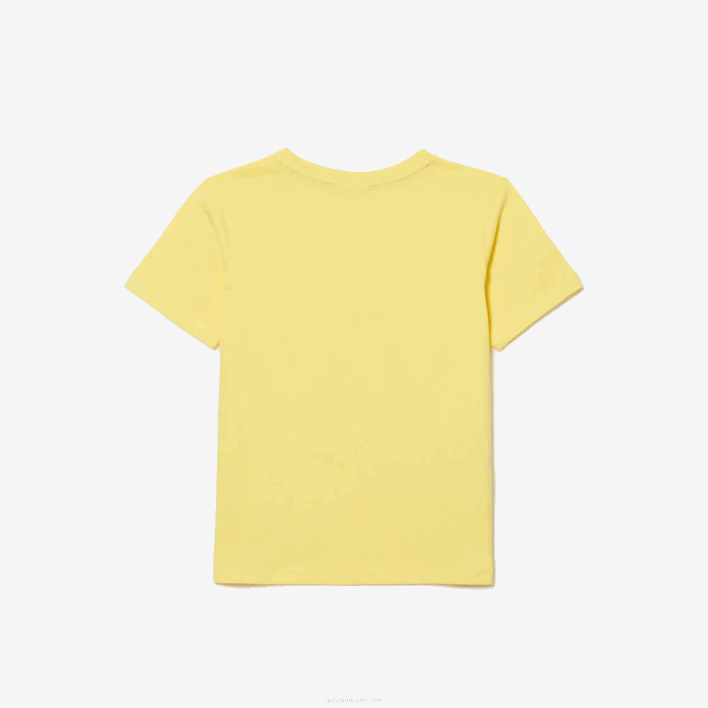 Lacoste Crew Neck Cotton Jersey T-Shirt 646T3132 Yellow 107 Kids