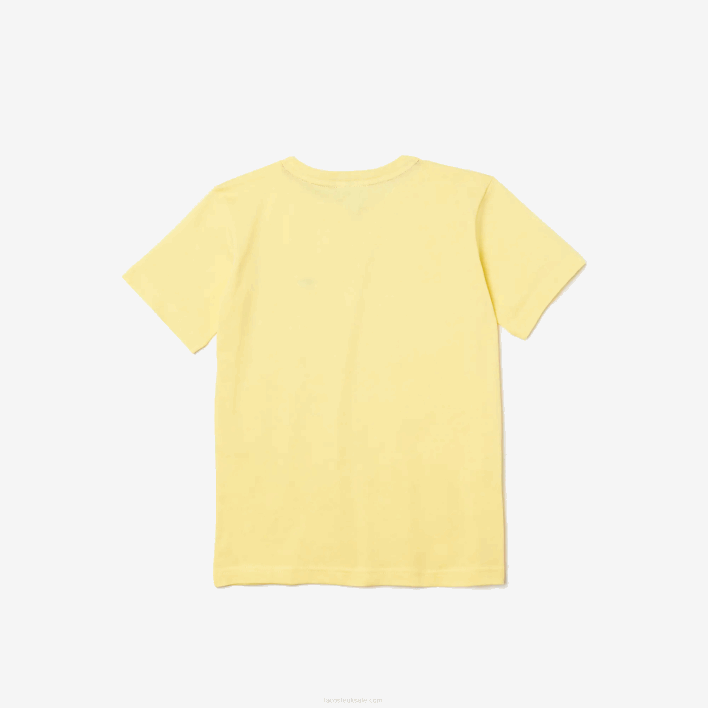 Lacoste Crew Neck Cotton Jersey T-Shirt 646T3132 Yellow 107 Kids