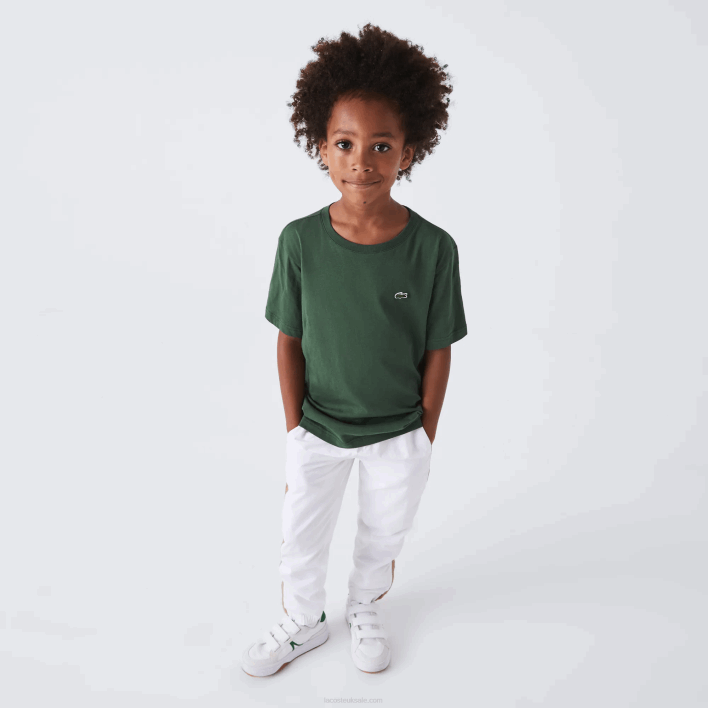 Lacoste Crew Neck Cotton Jersey T-Shirt 646T3149 Green 5HX Kids