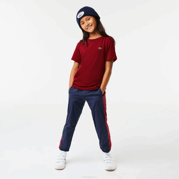 Lacoste Crew Neck Cotton Jersey T-Shirt 646T3165 Bordeaux YPW Kids