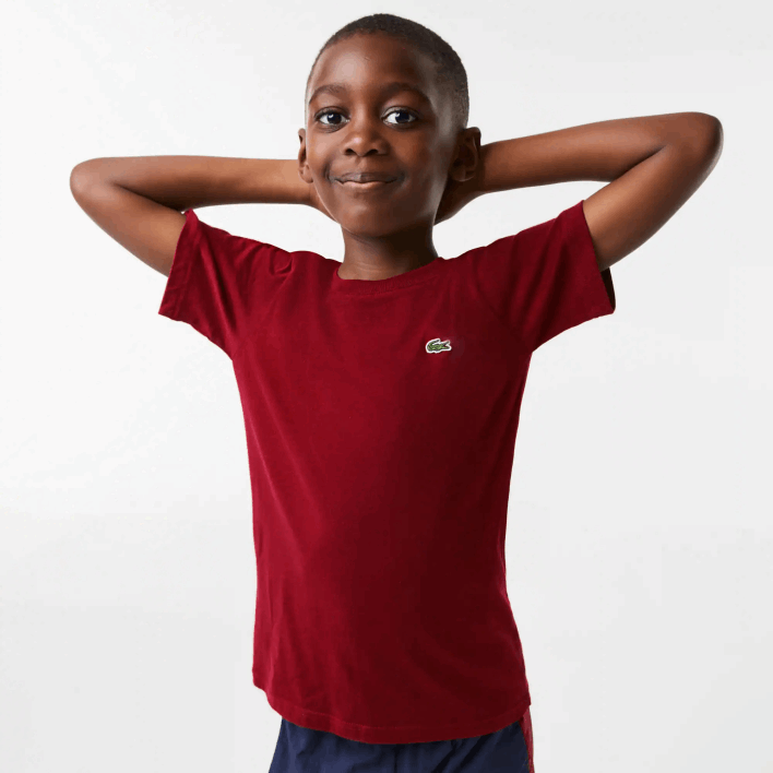 Lacoste Crew Neck Cotton Jersey T-Shirt 646T3165 Bordeaux YPW Kids