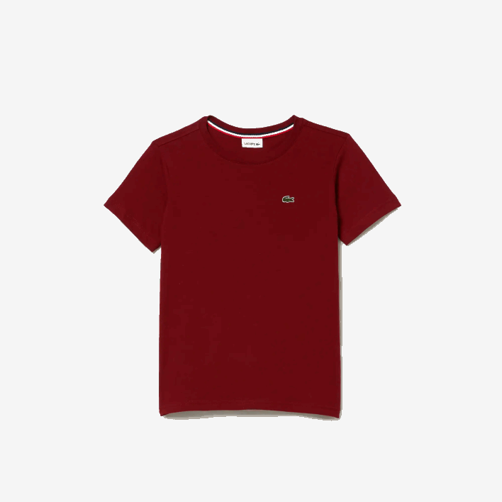 Lacoste Crew Neck Cotton Jersey T-Shirt 646T3165 Bordeaux YPW Kids
