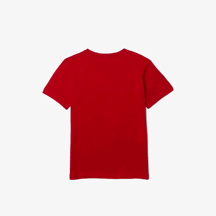 Lacoste Crew Neck Cotton Jersey T-Shirt 646T3178 Red HEN Kids
