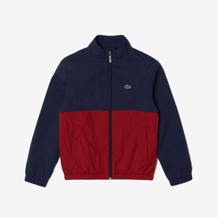 Lacoste High-Neck Colorblock Jacket 646T3219 Navy Blue Bordeaux LUB Kids
