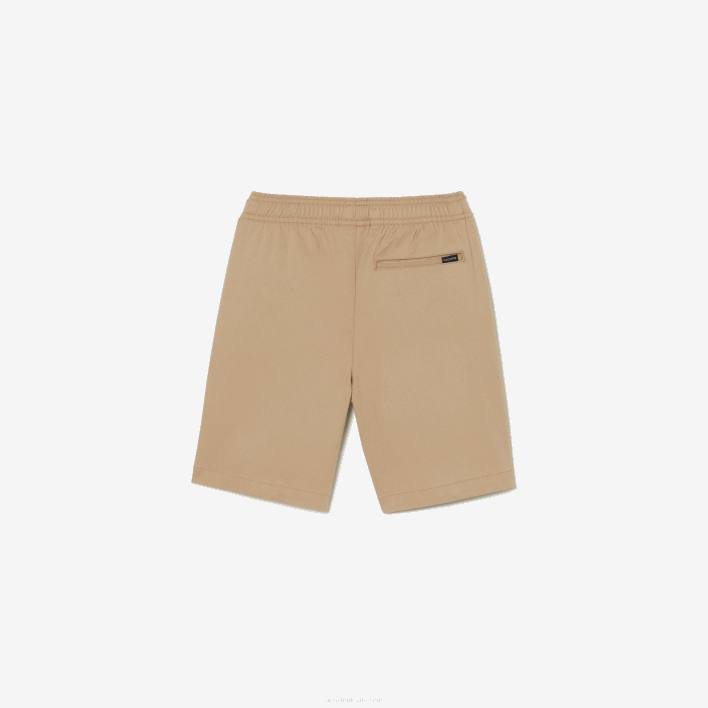Lacoste Lightweight Cotton Gabardine Bermuda Shorts 646T3107 Beige WU7 Boys