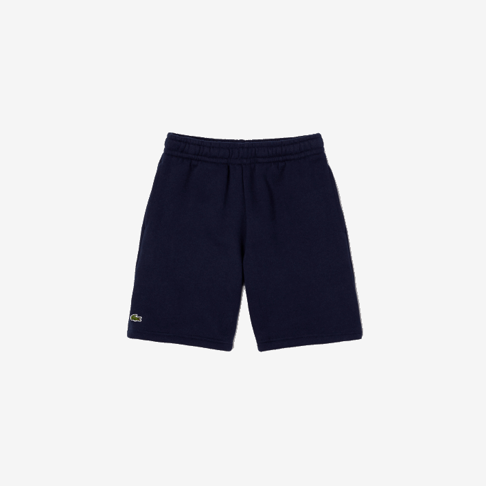Lacoste Organic Brushed Cotton Fleece Shorts 646T3100 Navy Blue 166 Kids