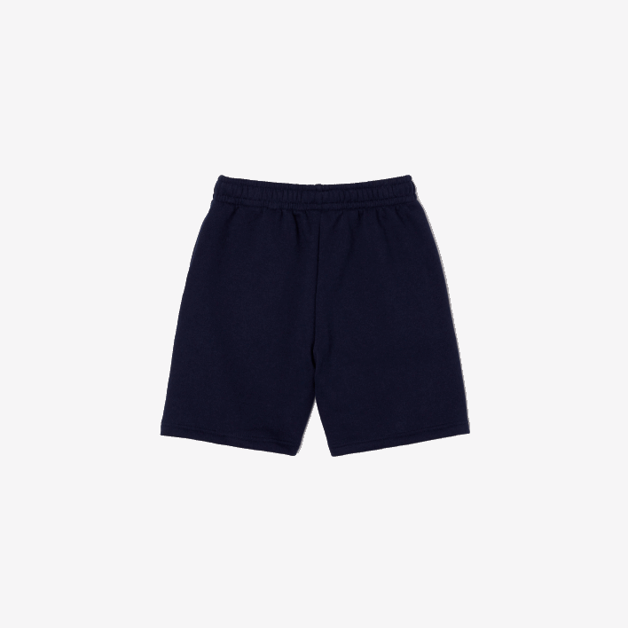 Lacoste Organic Brushed Cotton Fleece Shorts 646T3100 Navy Blue 166 Kids