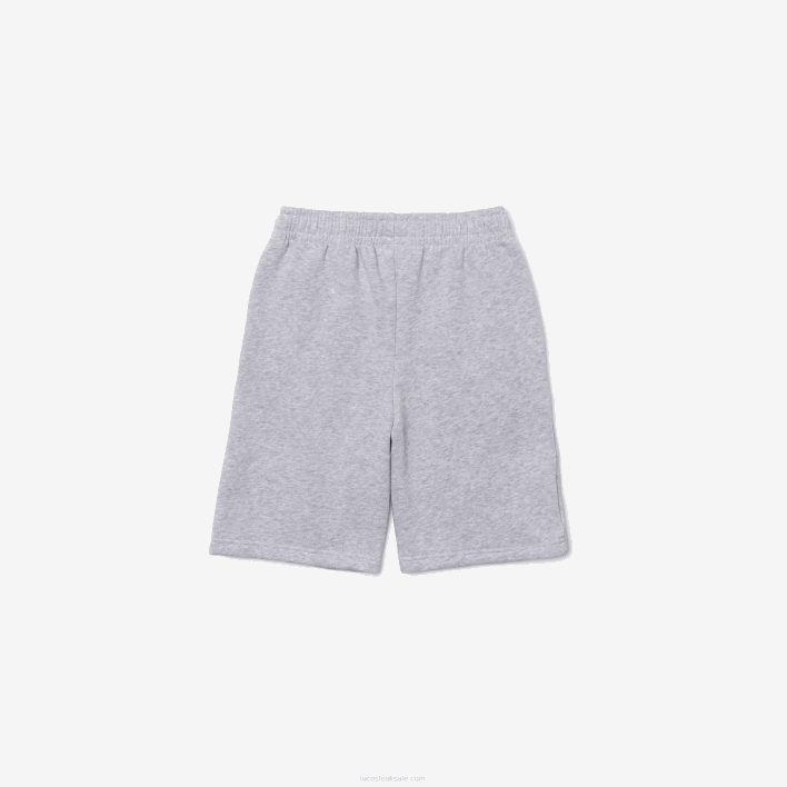 Lacoste Organic Brushed Cotton Fleece Shorts 646T3101 Grey Chine CCA Kids