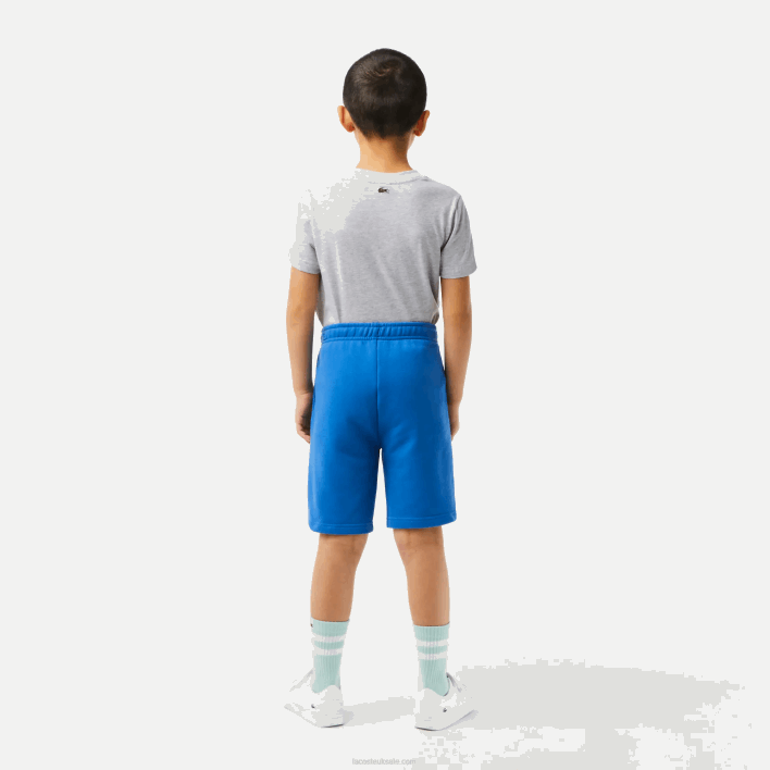 Lacoste Organic Cotton Contrast Branding Shorts 646T3087 Blue KXB Boys