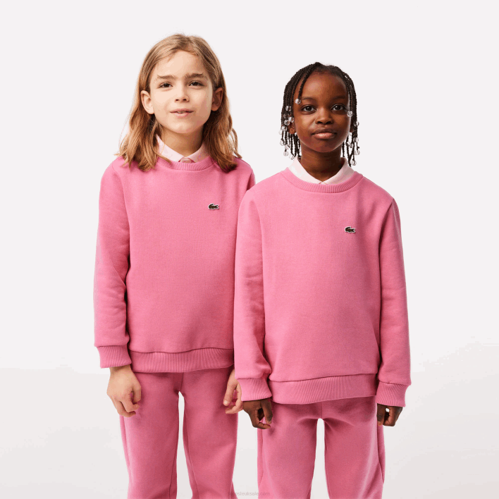 Lacoste Organic Cotton Flannel Sweatshirt 646T3051 Pink 2R3 Kids
