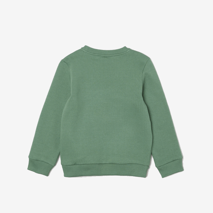 Lacoste Organic Cotton Flannel Sweatshirt 646T3052 Khaki Green KX5 Kids